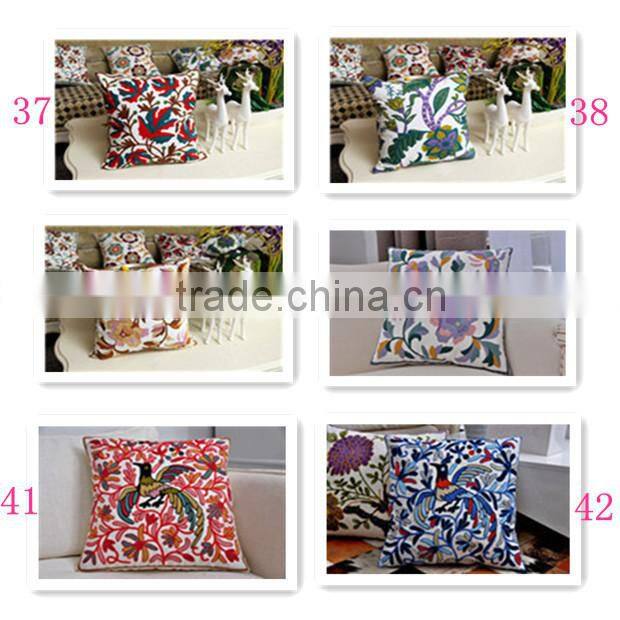 wholesale towel embroidered 100%cotton canvas cushion covers,handmade covers, ready for sell