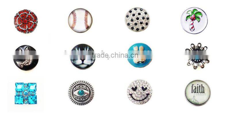 2015 Hot Fashion Detachable DIY Snap Button Jewelry Red Crystal Czech Snap on Jewelry