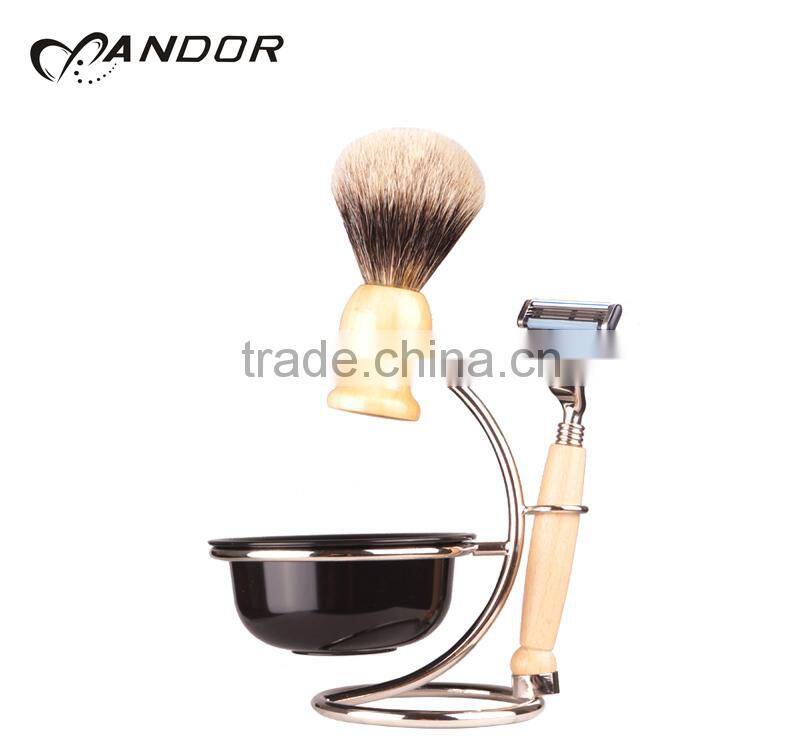 Wood handle cheap price pure badger hair shaving knot looking for distributors
