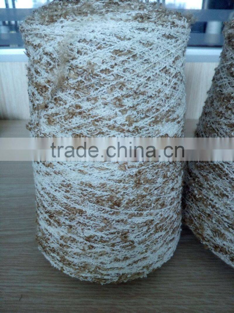 1/5.5Nm loop/ boucle yarn 71% cotton 19%polyester 10%acrylic