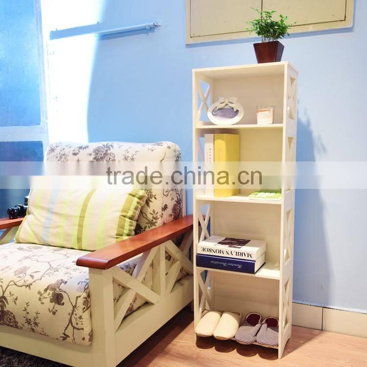 GJ-YJ12040 Modern life furniture waterproof bookcase storage shelf white book shelf