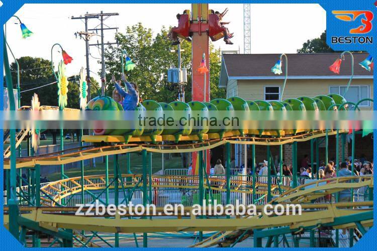 Outdoor amusement park slide games roller coaster in playground for sale
