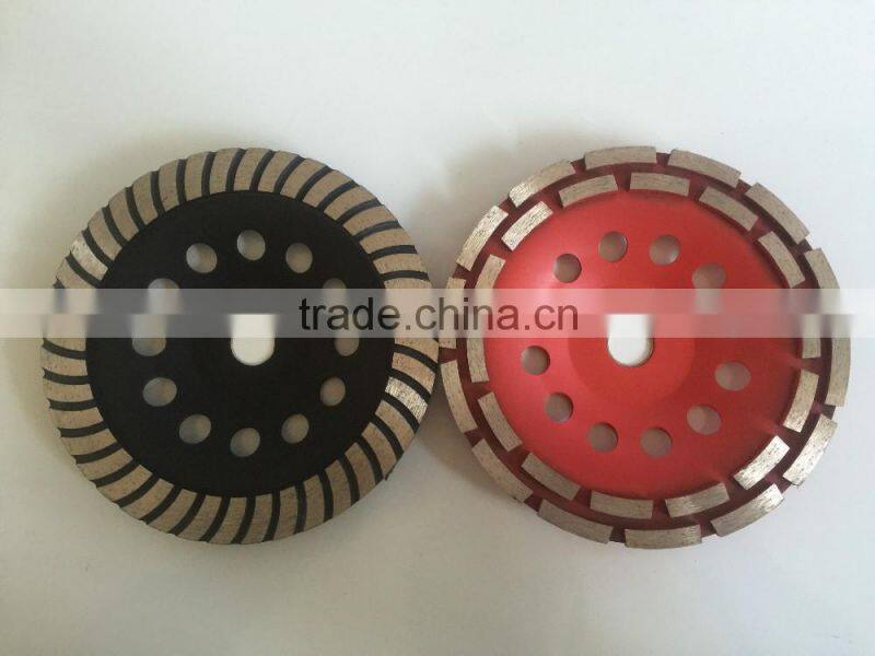 7"inch Double row cup grinding wheel cold pressed for granite, marble, conrete