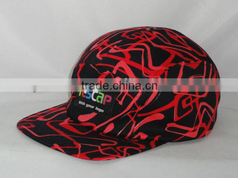 New Style Custom floral 5 panel hat