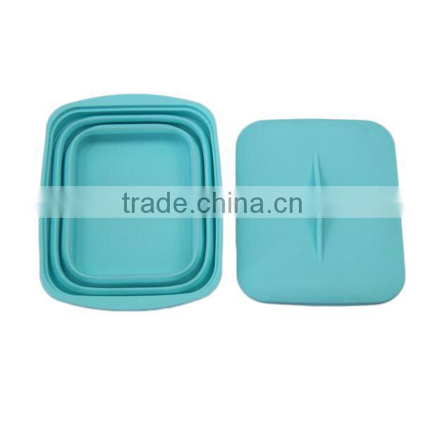 food safe silicone square storage box/plastic food storage containers plastic food storage case fresh box Crisper