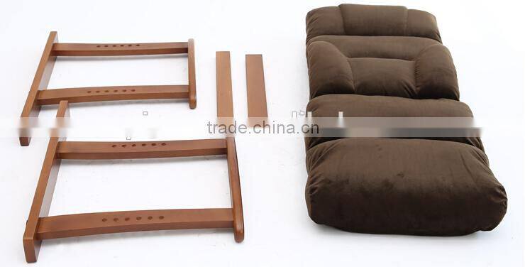 Multifunction adjustable backrest bamboo wood tatami chair