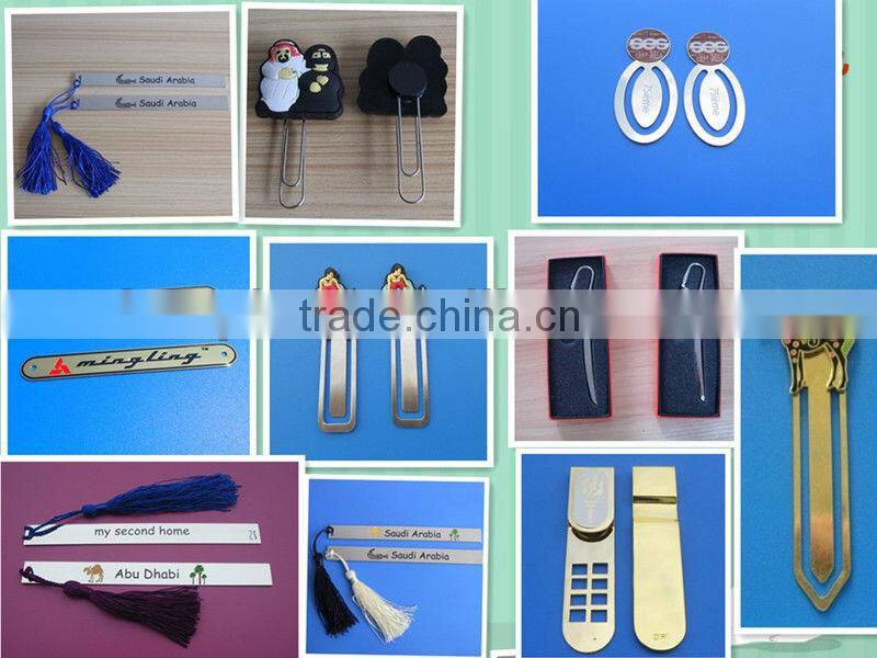 hot selling metal book marks with printed logo