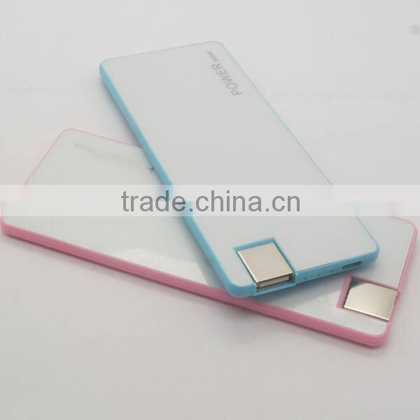 3000mah with slim elegant card power bank for iPhone