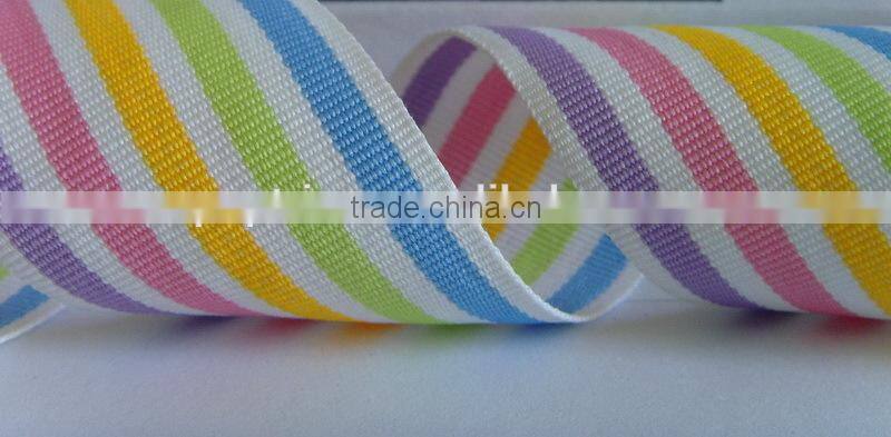 rainbow Polyester Woven Ribbon