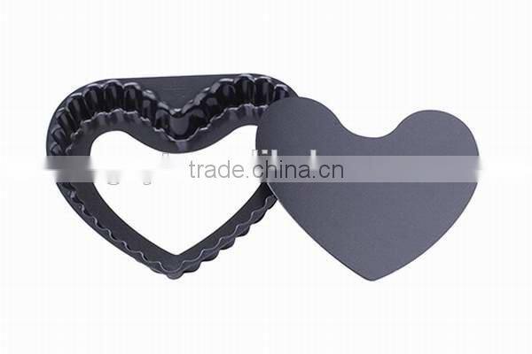 Non-stick aluminum cake decoration hard anodized tart pan/ pizza pan
