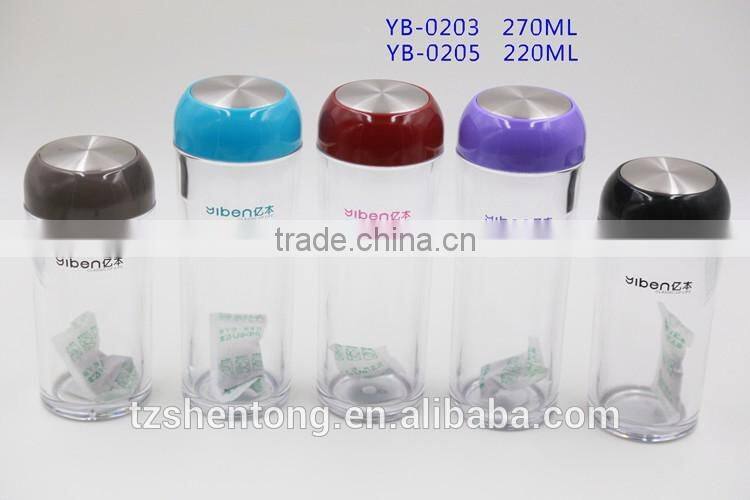 Wide mouth portable bpa free plastic drinking water bottle YB-0203,YB-0205