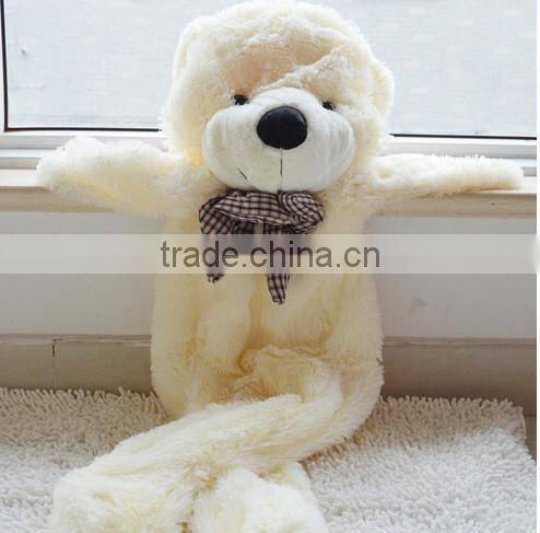 2015 hot sale unstuffed plush teddy bear/skin of plush teddy bear