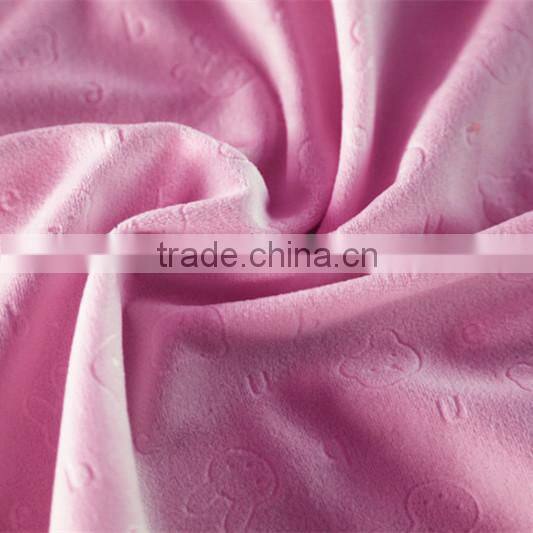 canada ef minky cartoon emboss velour fabric