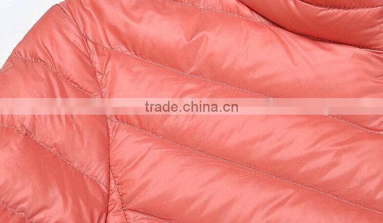 Custom Women Pink Ultra Light Duck Down Jacket