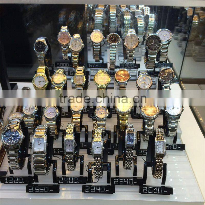 luxury countertop custom wholesale watch holder/acrylic watch display/watch display stand with silk print