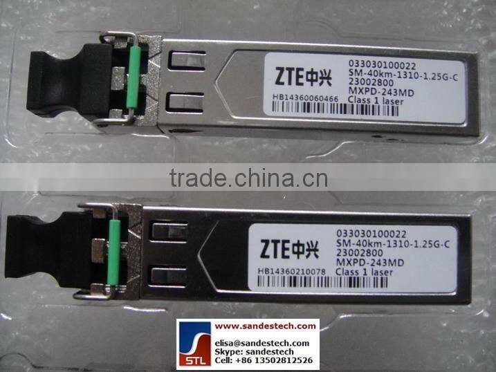 ZTE SM-40KM-1310-1.25G-C RTXM191-450 MXPD243MD SP-GB-EX-CDFB-ZT 1.25G 40KM SFP SM optical transceiver