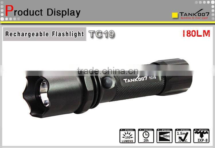 led torch outdoor strong flashlight rechargerable led lamp TC19