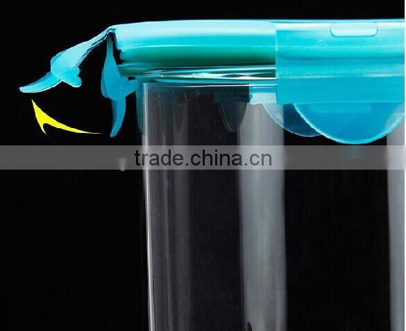 Kitchen Borosilicate Food Preservative Glass StorageJars With Plastic Lids