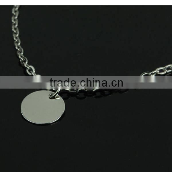 ring couple thin stainless steel chain necklace, funky chain necklace