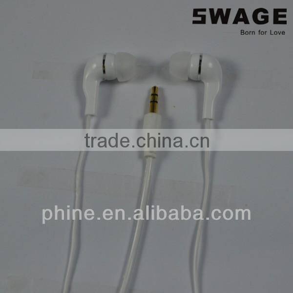 PH-E01 2014 new fashion plastic OEM Custom Design in ear mp3 Rose Earbud and Earphone with mic Earpod