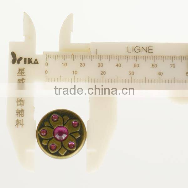 fashion rhinestone snap button for clothes