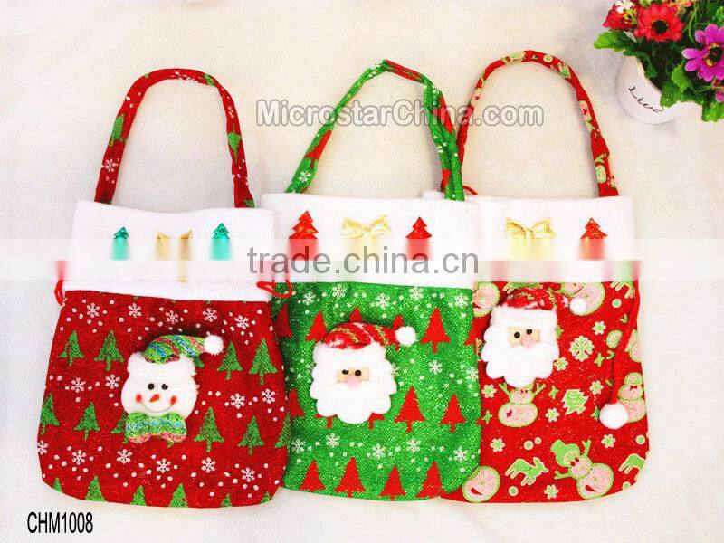 New Santa Candy Bags Gift Bag Holder Christmas Tree Decoration Party Gifts