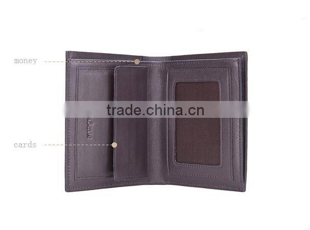 2016 wholesale low price wallet bi-fold leather wallet men