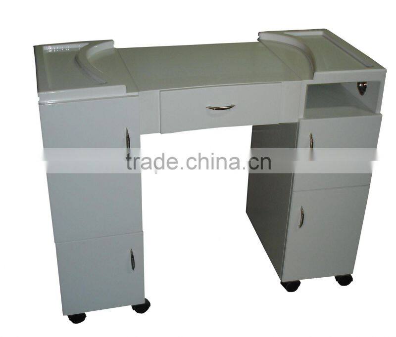 Beauty salon glass vintage manicure table/ superior quality nail table