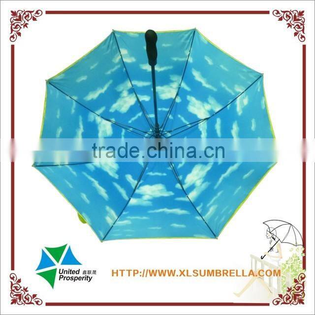 30" big size blue sky double canopy golf umbrella