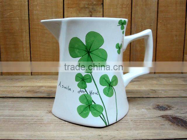 Hot sale fresh decal ceramic seal canisters with green lid