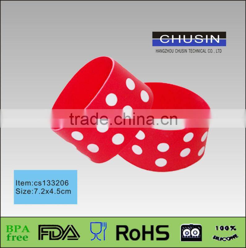 hot sale classic printing silicone sleeve for ceramic coffee cup