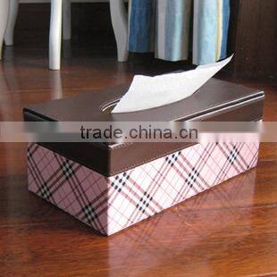 Quality promotional high quality pu leather tissue box