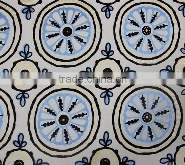 PU flocked leather for home furniture, sofa and bag usage, have many different design