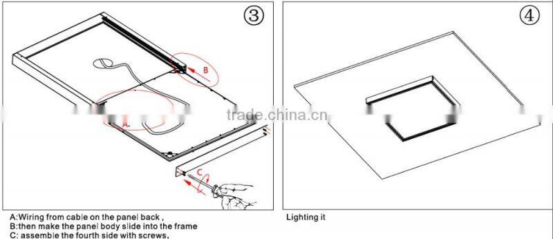 sensor dimmable 5 years CE ROHS VDE led panel light 62x62