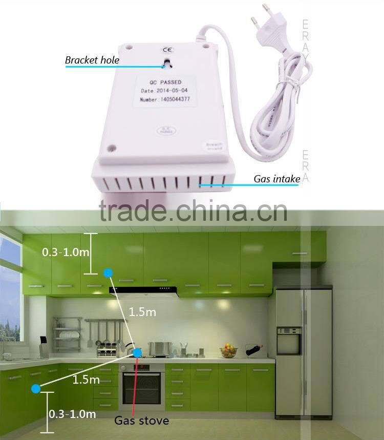 eray security alarm gas detector with safety valve