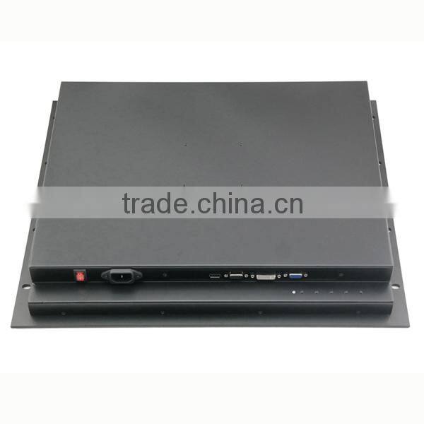 Aluminum front bezel 19inch Rack Mount Industrial LCD Mnitor with Front plate IP65