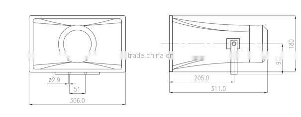 SPH-1208T with transformer 112dB 4 ohm IP65 pa sound loudspeaker