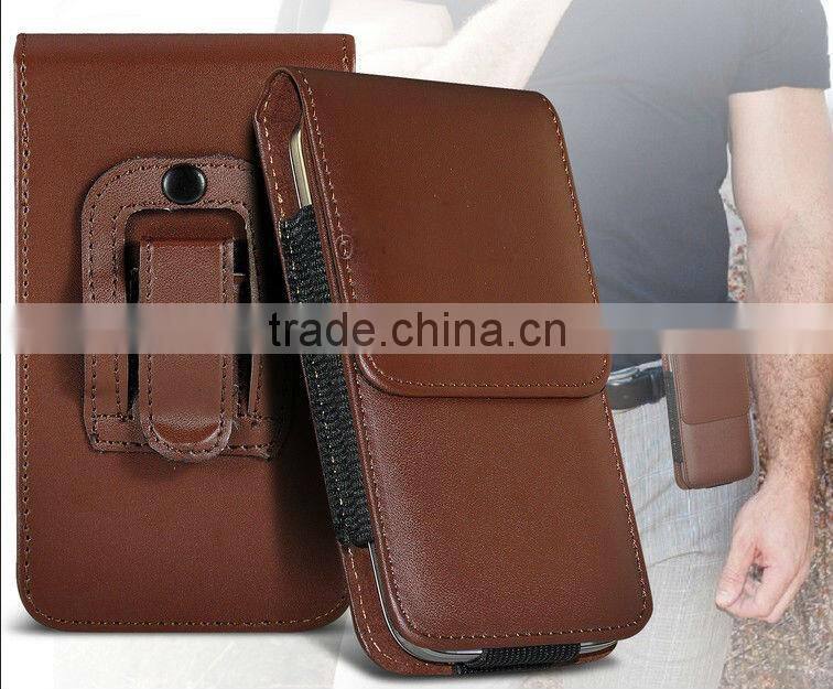 PU Leather Pouch Belt Holster Flip Case Cover Holder For Various Mobile