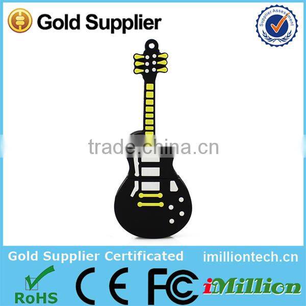 pvc guitar shape usb pen drive musical instrument usb 2.0 pen drive with customized logo