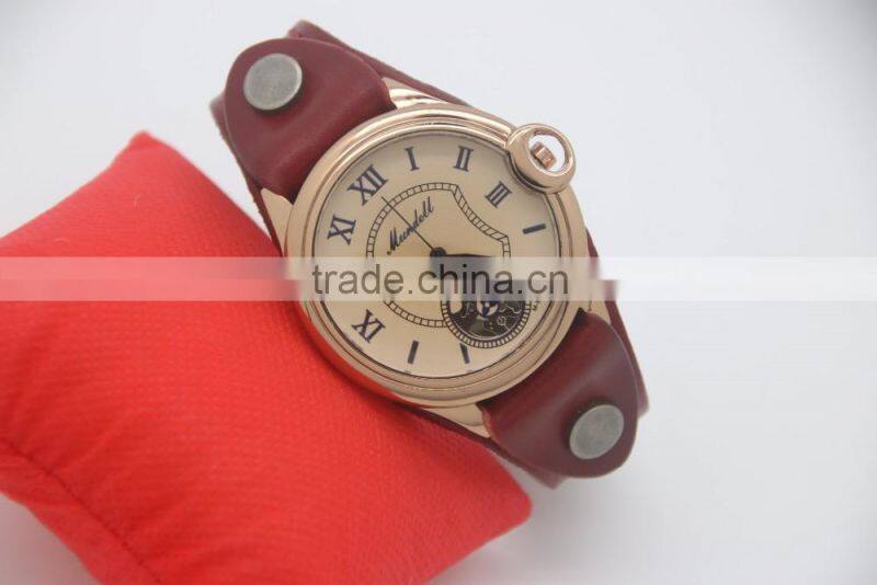 2016 low price high quality vintage genuine leather watch for men wristwatches