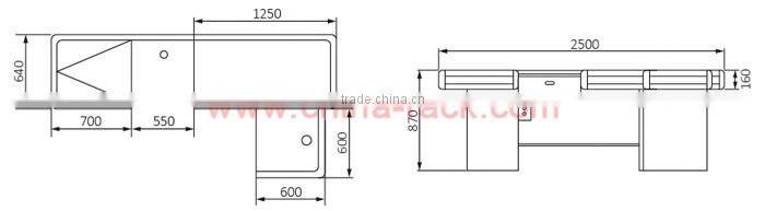 Supermarket Checkout Counter with Sign for Sale