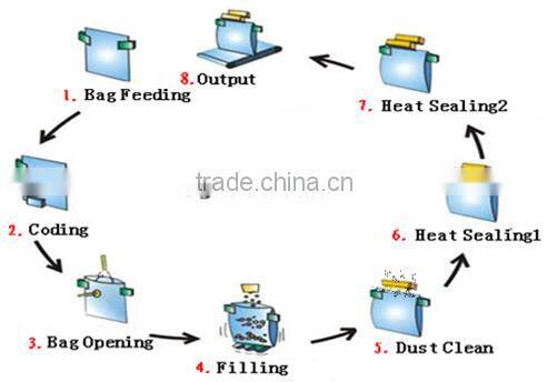 CF8-200 Automatic 8-station rotary doypack candy packaging machine