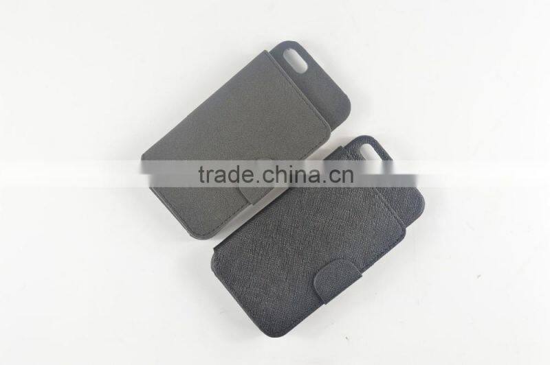 2016 Hot Sales Fashion and Simple Style Back Cover PU Leather Cases for iphone6 with Card Slots and Stand