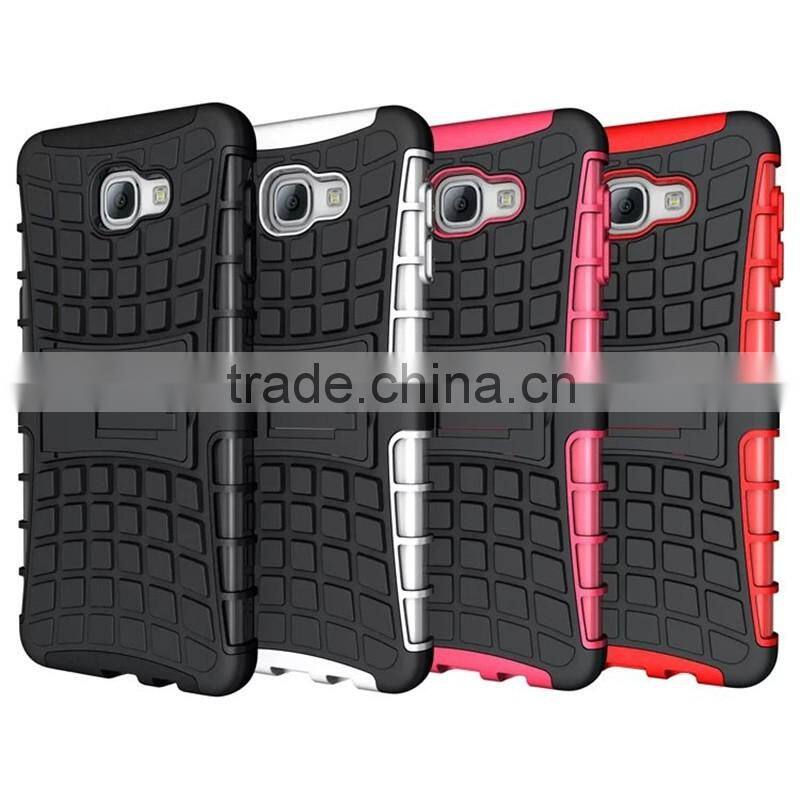 2016 New item Combo new design stand mobile phone case for Samsung A9, 2 in 1 shockproof back cover case