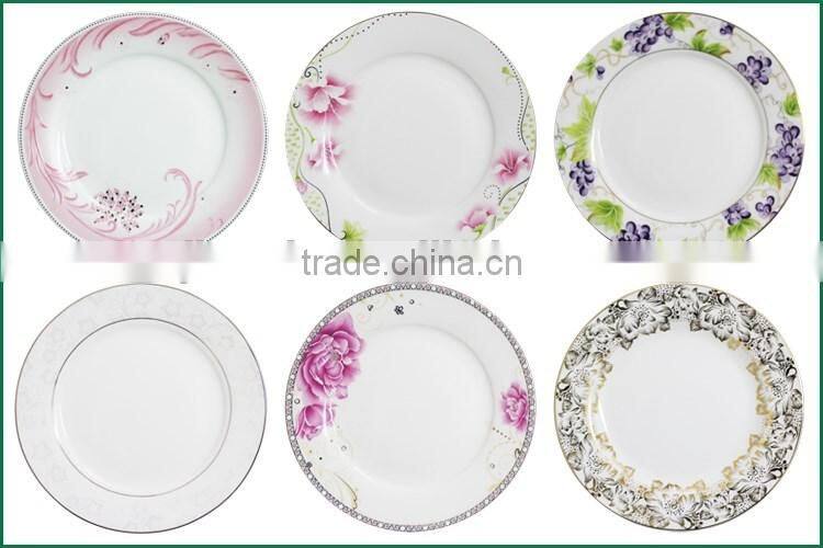 Wholesale white cheapest customized porcelain round dinner plate