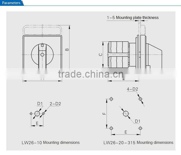 16a 250v Position Rotary Switch LW26-32