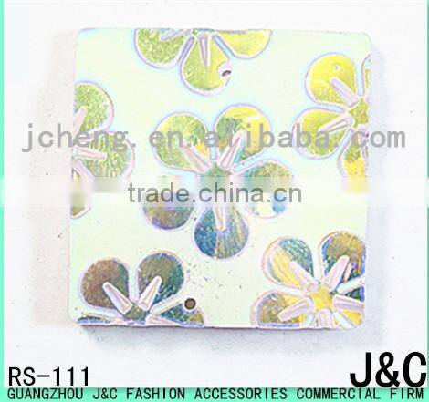 29 mm round white AB flowers Acrylic stone