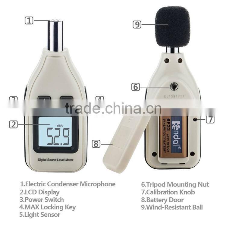 LCD Digital Sound Level Meter Noise Meter dB Decible Monitor Tester Measuring 30-130dB