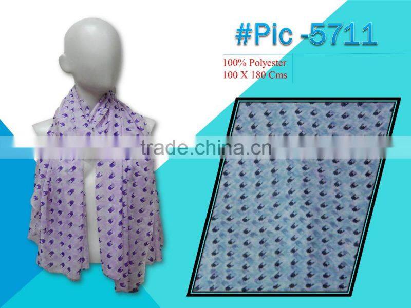 Fancy polyester prints scarf 2016-2017