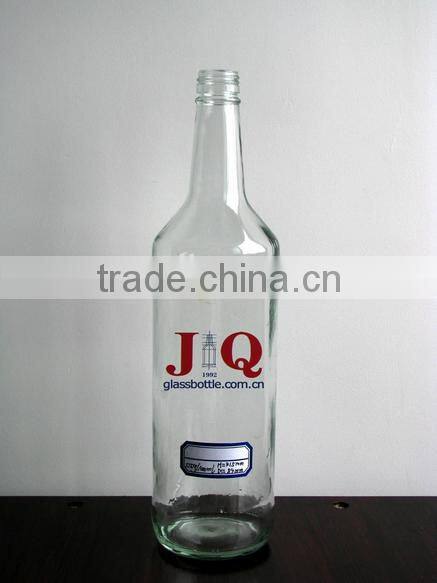 1000ml round glass spirit bottle